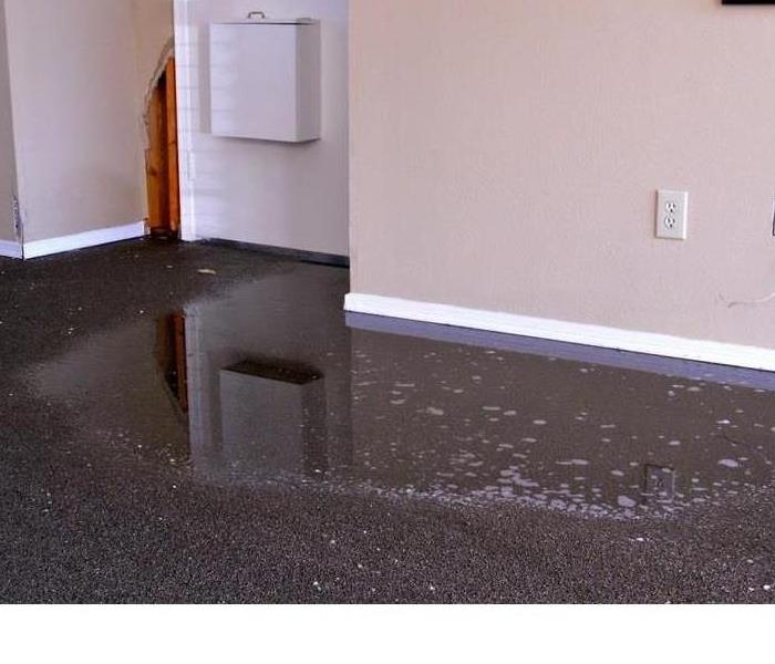 room with soaked carpet